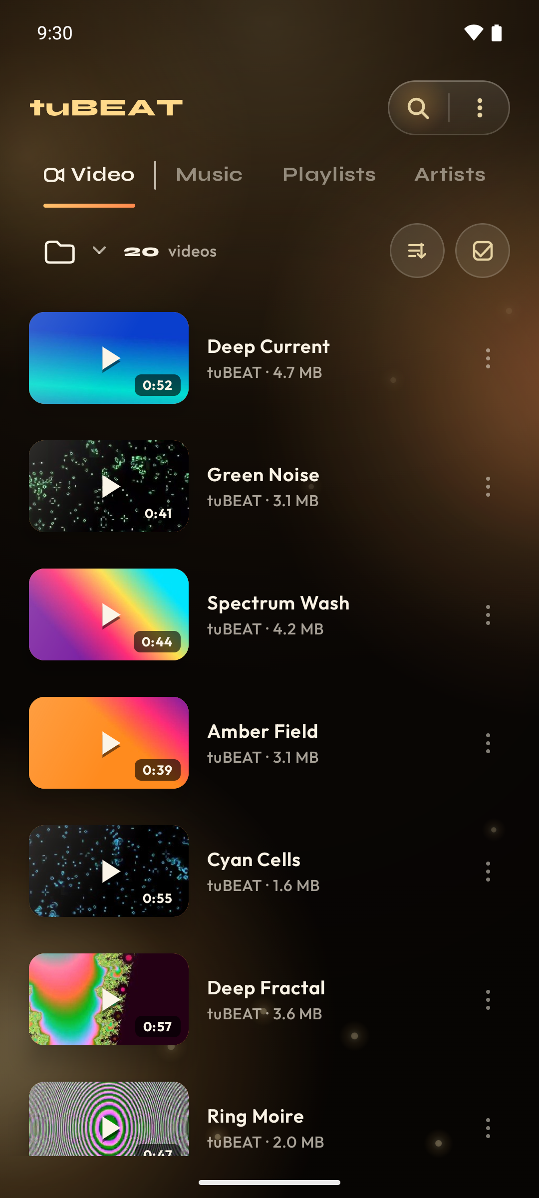 tuBEAT video library